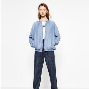 Zara Bomber Denim Jacket